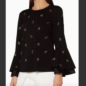 Mylene Embellished Bell-Sleeve
Blouse